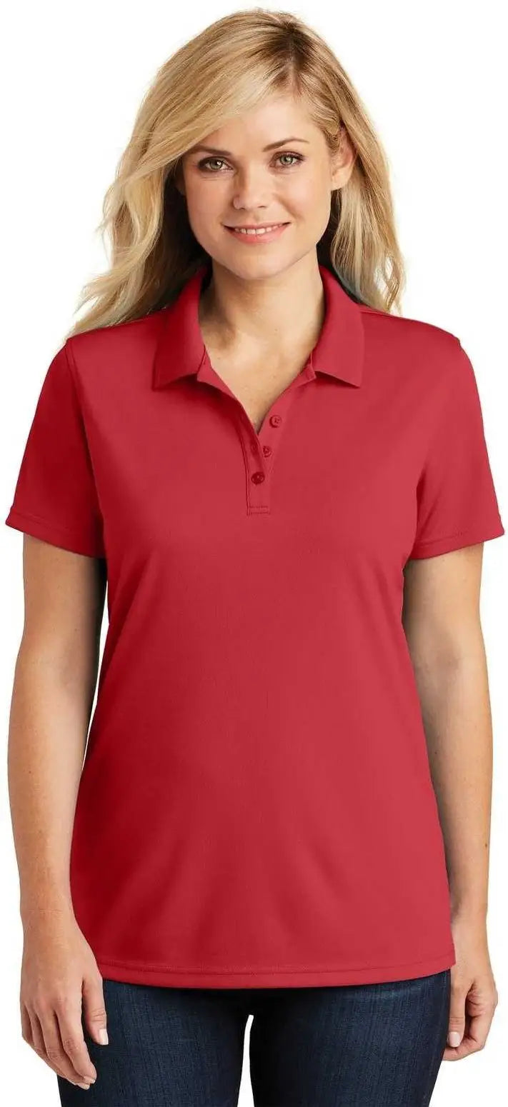Port Authority Lk110 Ladies Dry Zone Uv Micro-mesh Polo - Rich Red