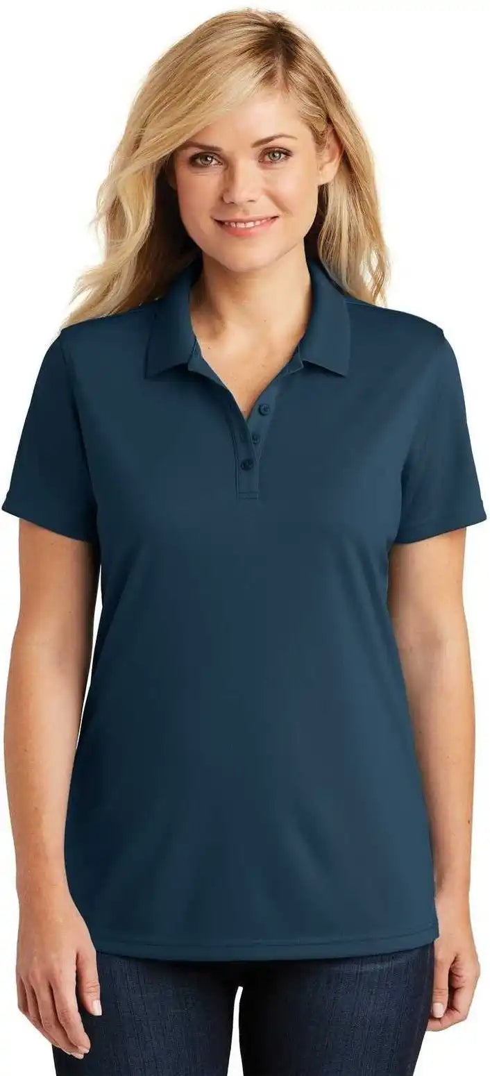 Port Authority Lk110 Ladies Dry Zone Uv Micro Mesh Polo River Blue Navy