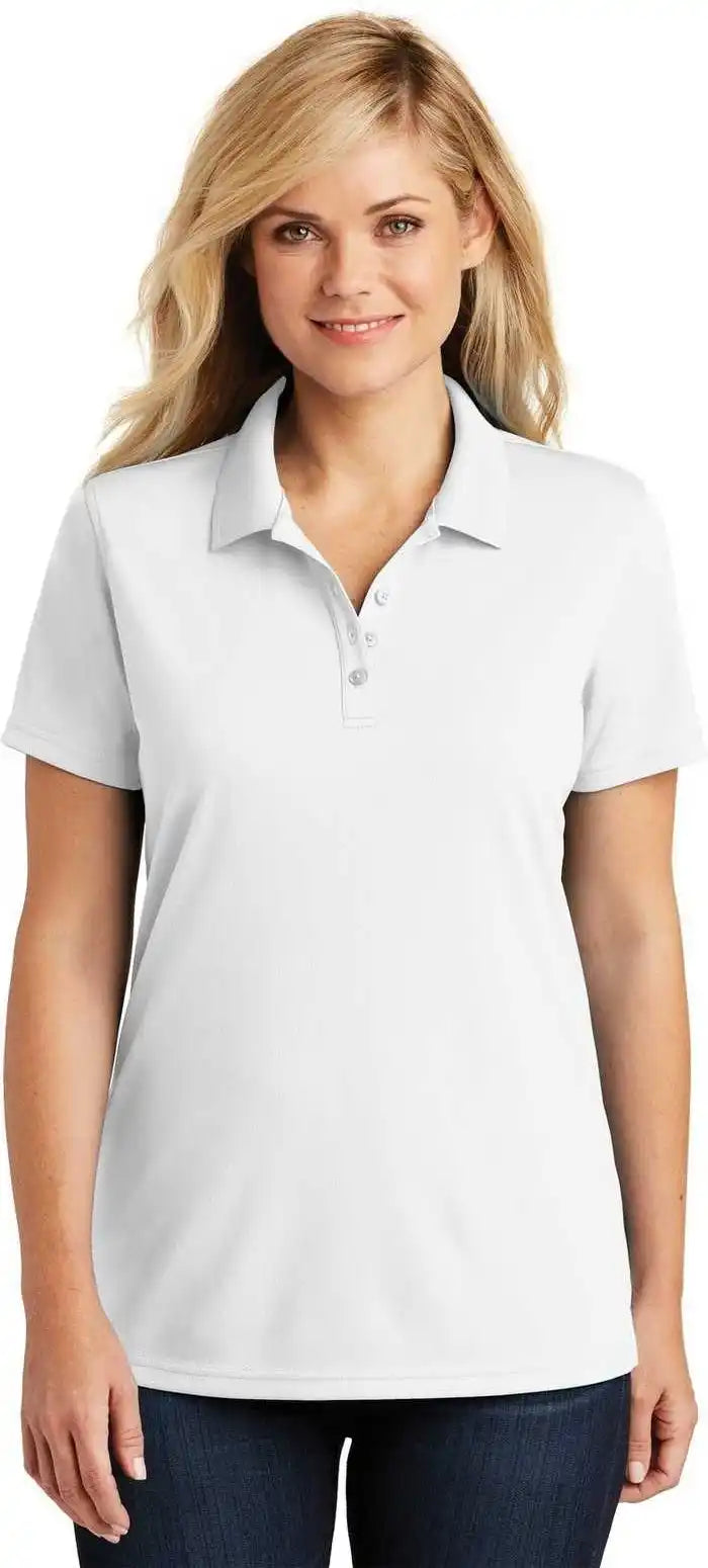 Port Authority Lk110 Ladies Dry Zone Uv Micro Mesh Polo White