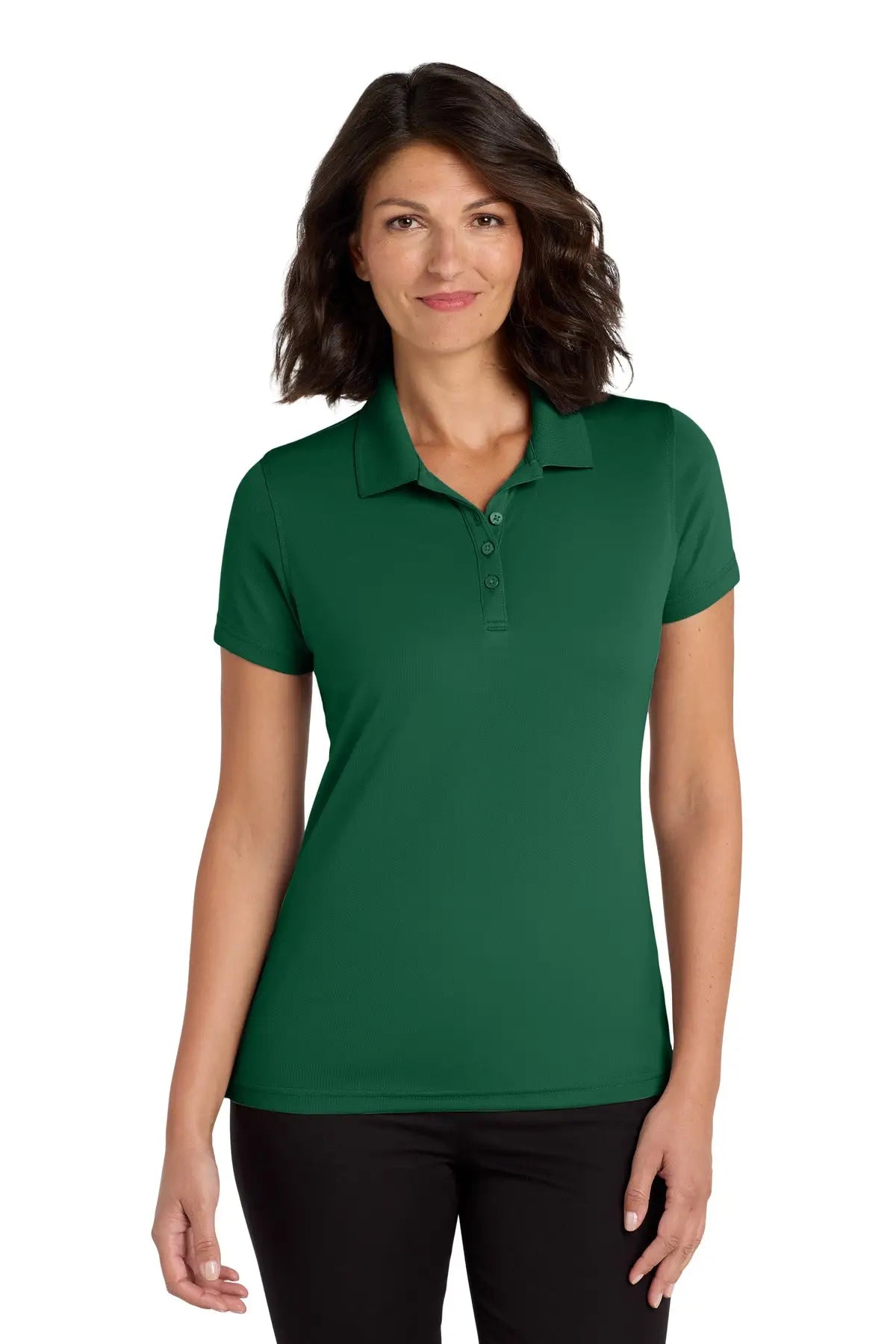Port Authority Lk110 Women’s Dry Zone Uv Micro-mesh Polo - Deep Forest Green - Ladies Xs