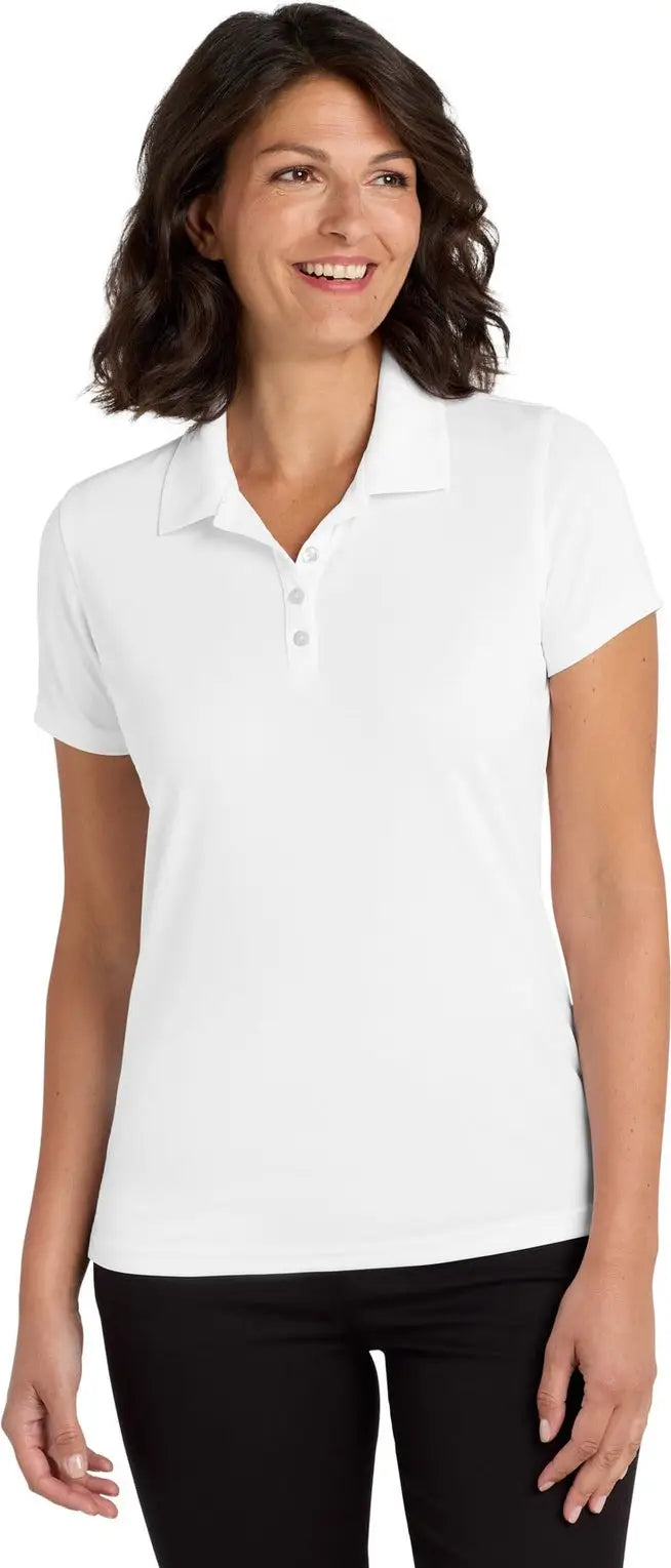 Port Authority Lk110 Women’s Dry Zone Uv Micro-mesh Polo - White - Ladies Xs