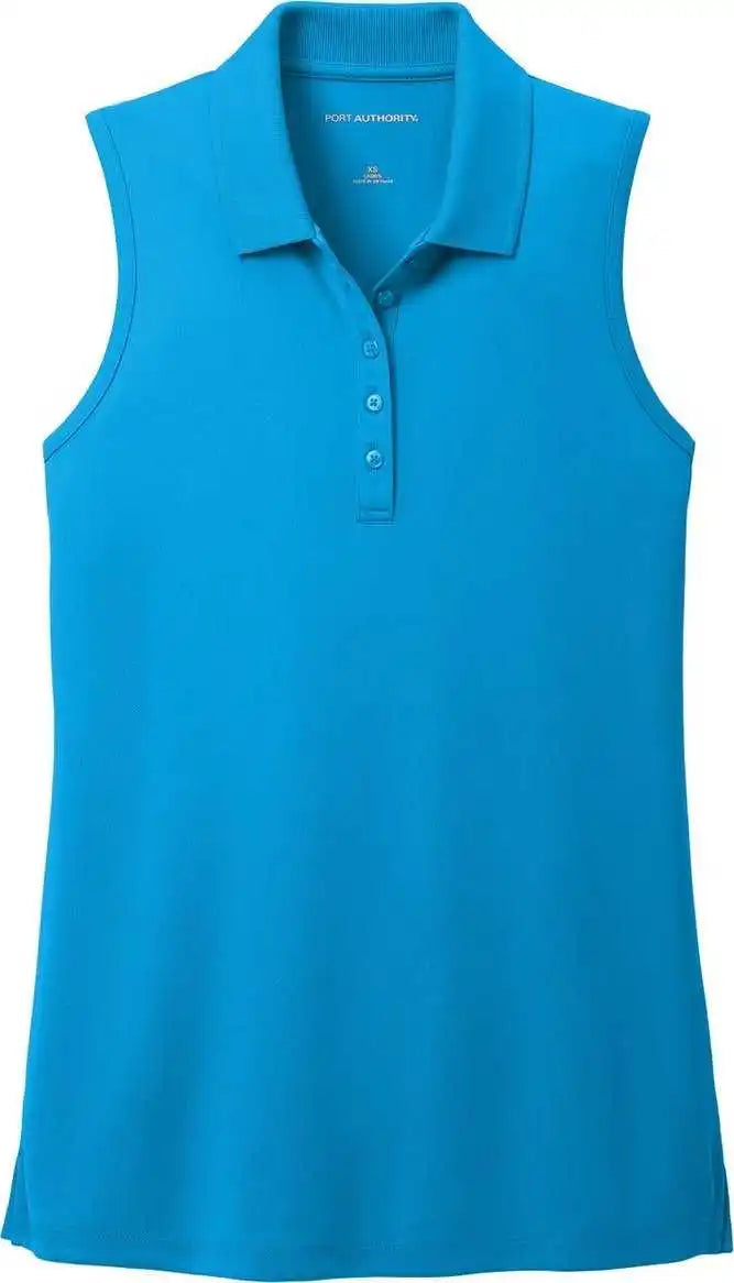 Port Authority Lk110sv Ladies Dry Zone Uv Micro Mesh Sleeveless Polo Coastalbl