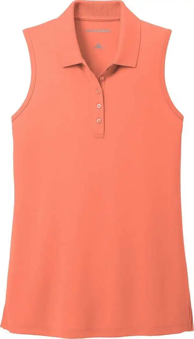 Port Authority Lk110sv Ladies Dry Zone Uv Micro Mesh Sleeveless Polo Corlsplash
