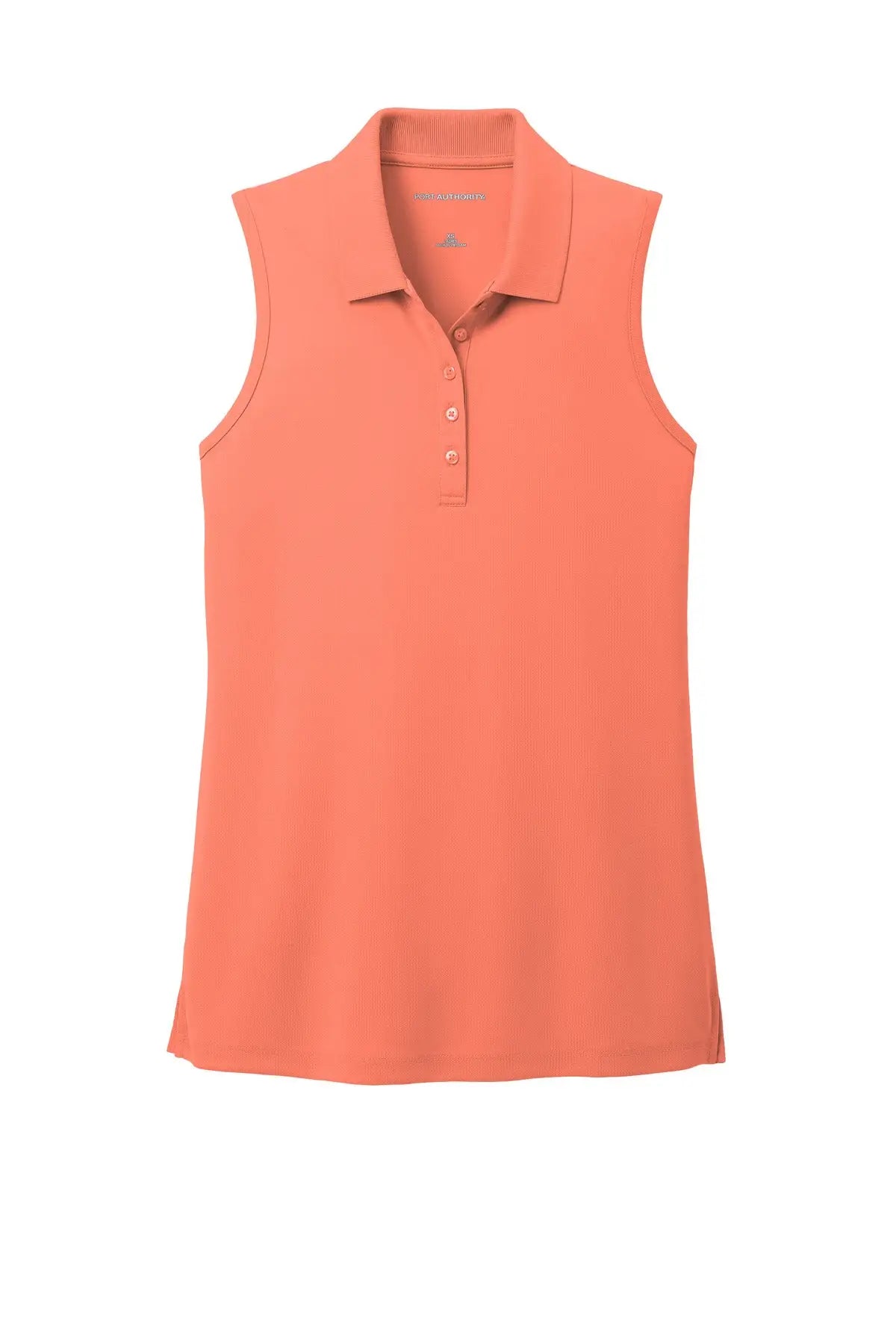 Port Authority Lk110sv Women’s Dry Zone Uv Micro-mesh Sleeveless Polo - Coral Splash