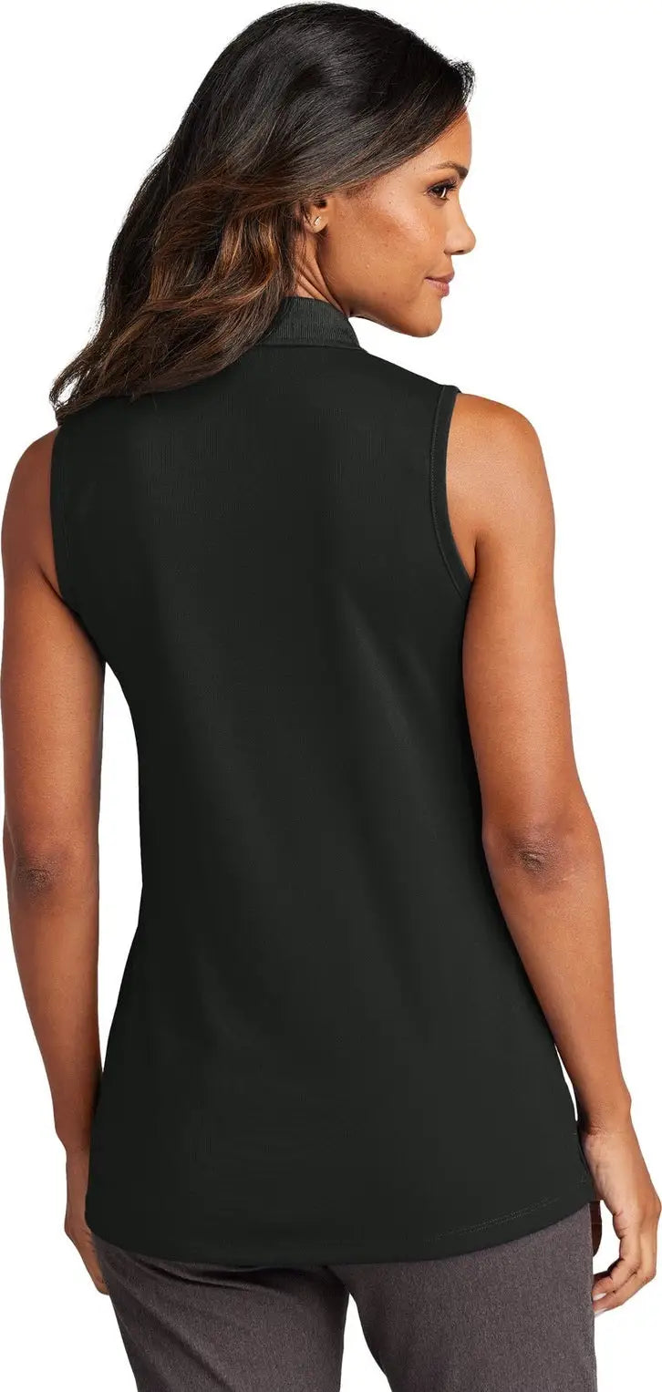 Port Authority Lk110sv Women’s Dry Zone Uv Micro-mesh Sleeveless Polo - Deep Black