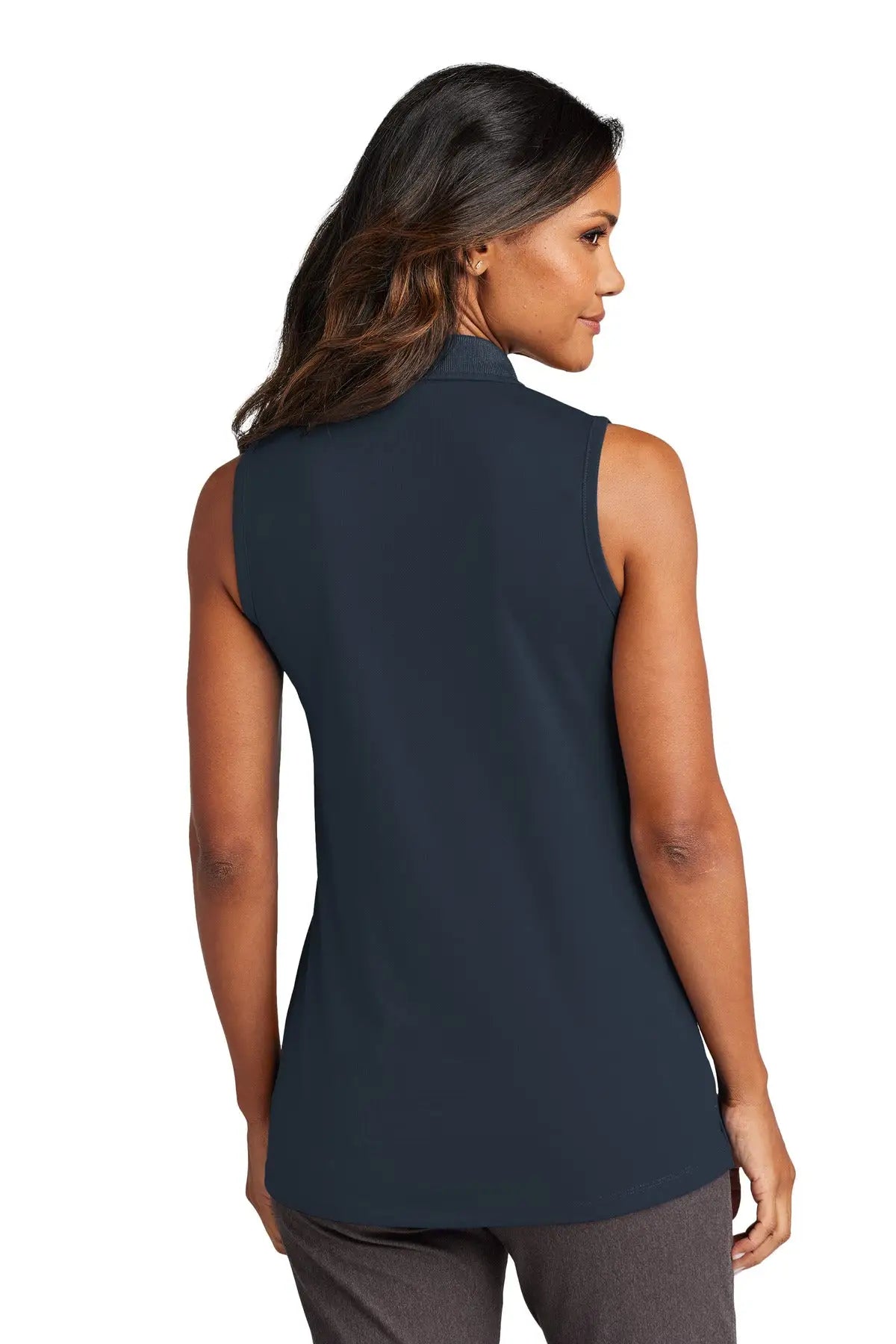 Port Authority Lk110sv Women’s Dry Zone Uv Micro-mesh Sleeveless Polo - River Blue Navy