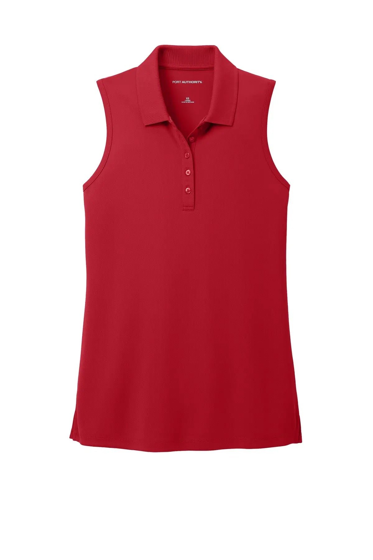 Port Authority Lk110sv Women’s Dry Zone Uv Micro-mesh Sleeveless Polo - Rich Red