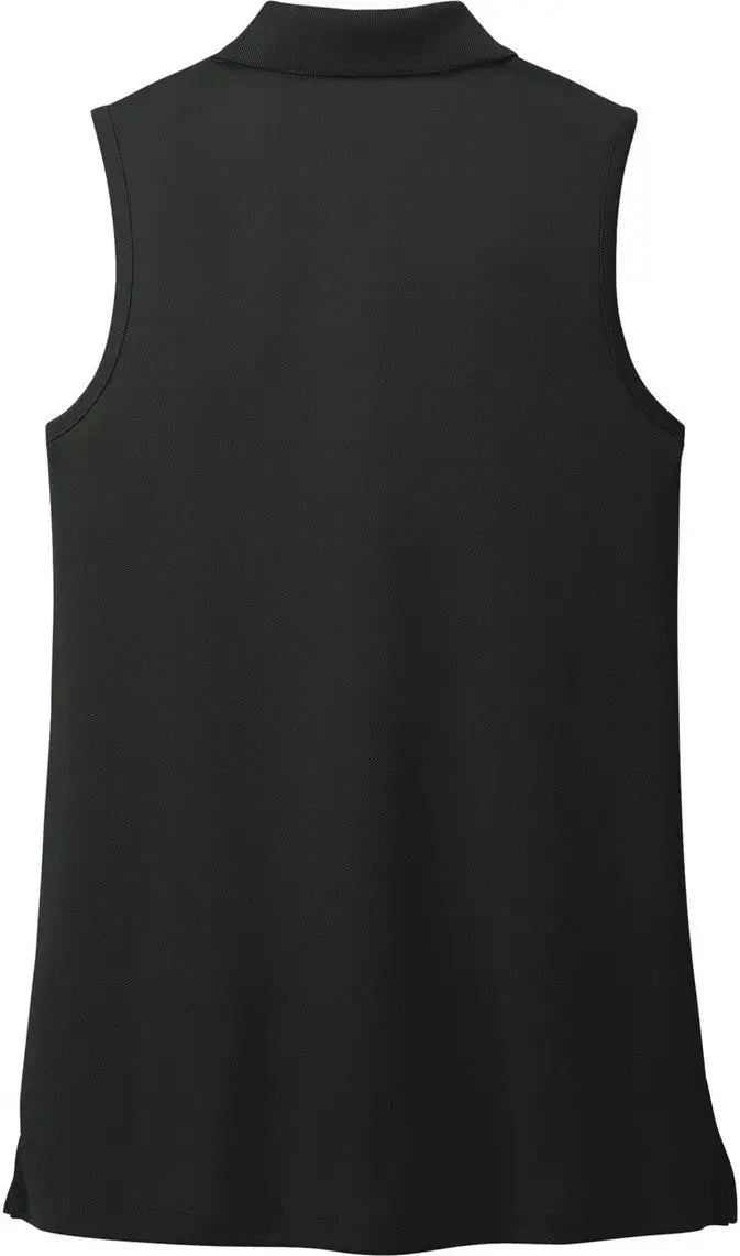 Port Authority Lk110sv Women’s Dry Zone Uv Micro-mesh Sleeveless Polo - Deep Black