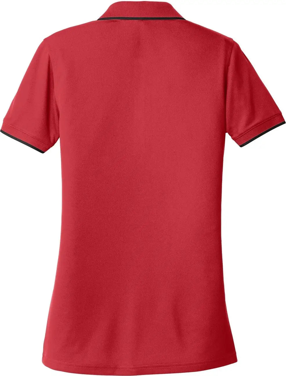 Port Authority Lk111 Women’s Dry Zone Uv Micro-mesh Tipped Polo - Rich Red Deep Black