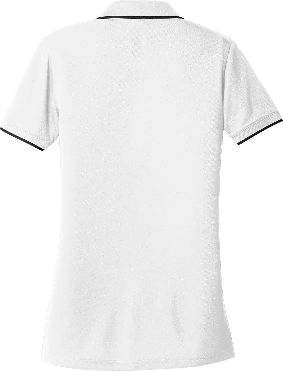 Port Authority Lk111 Women’s Dry Zone Uv Micro-mesh Tipped Polo - White Deep Black