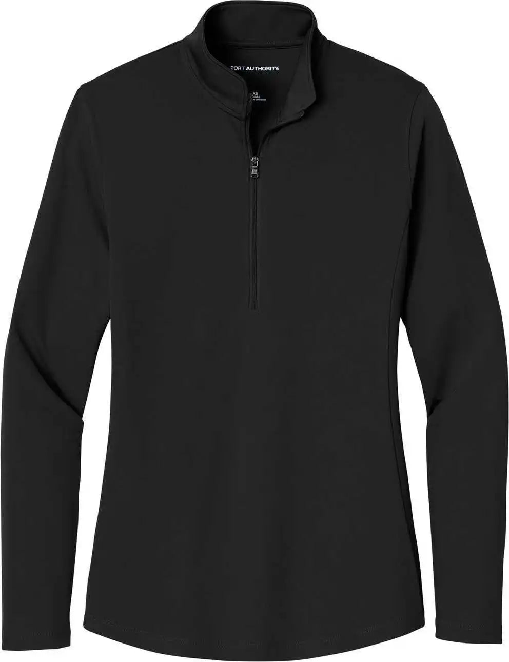 Port Authority Lk112 Women’s Dry Zone Uv Micro-mesh 1/4-zip - Deep Black