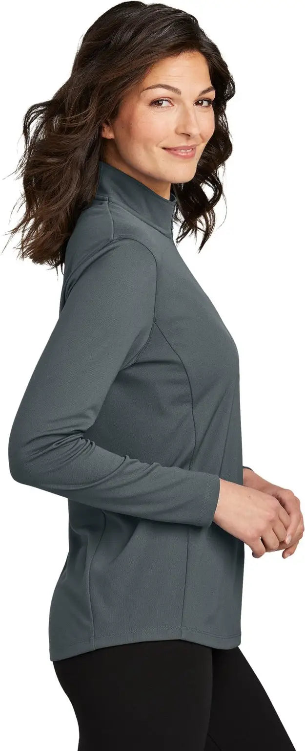 Port Authority Lk112 Women’s Dry Zone Uv Micro-mesh 1/4-zip - Graphite
