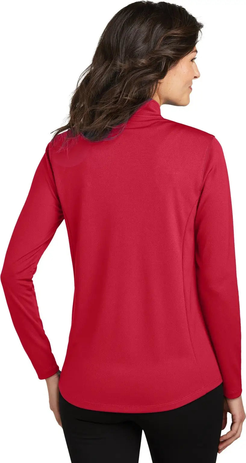 Port Authority Lk112 Women’s Dry Zone Uv Micro-mesh 1/4-zip - Rich Red