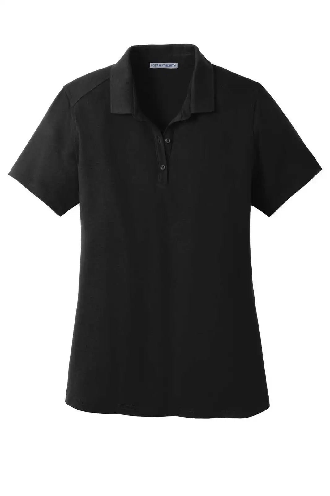 Port Authority Lk164 Ladies Superpro Knit Polo - Black