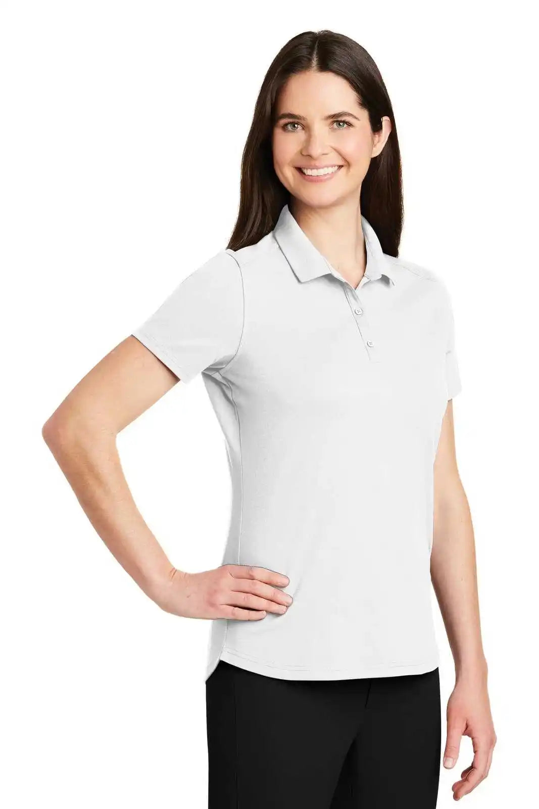 Port Authority Lk164 Ladies Superpro Knit Polo - White
