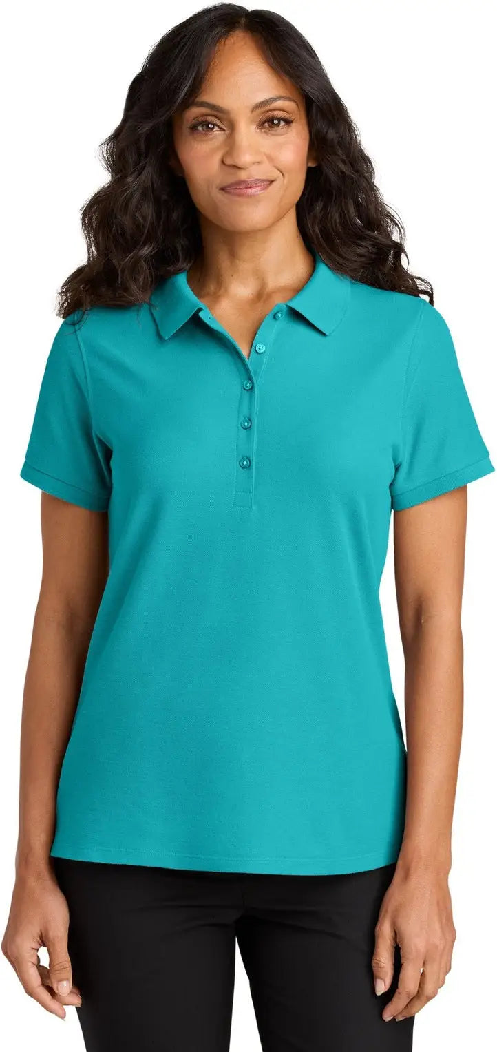 Port Authority Lk200 Women’s Wearever Signature Pique Polo - Aquamarine - Ladies Xs