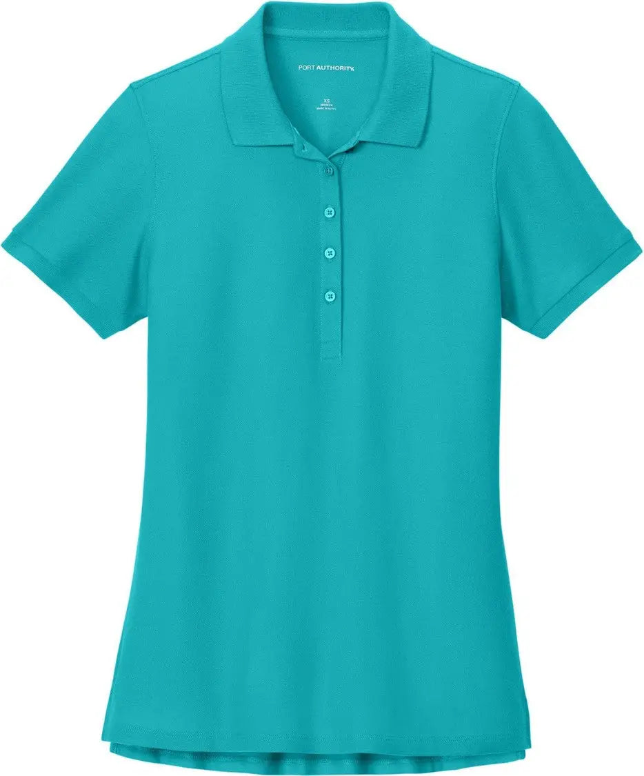 Port Authority Lk200 Women’s Wearever Signature Pique Polo - Aquamarine