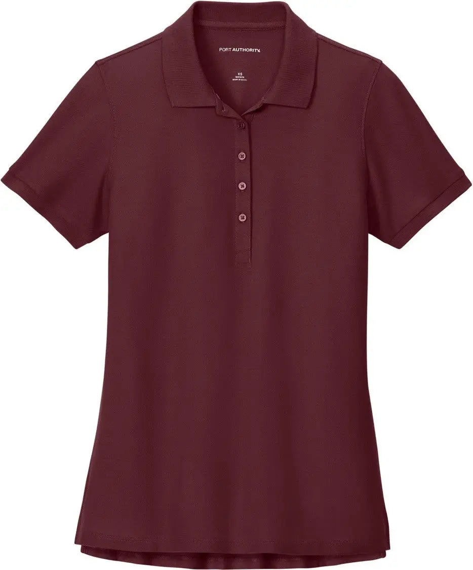 Port Authority Lk200 Women’s Wearever Signature Pique Polo - Burgundy