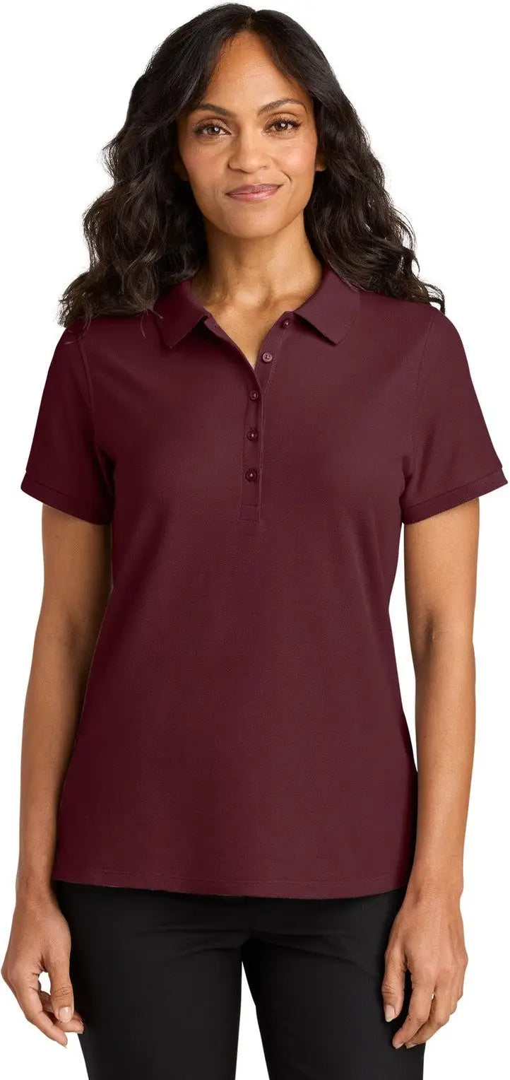 Port Authority Lk200 Women’s Wearever Signature Pique Polo - Burgundy - Ladies Xs