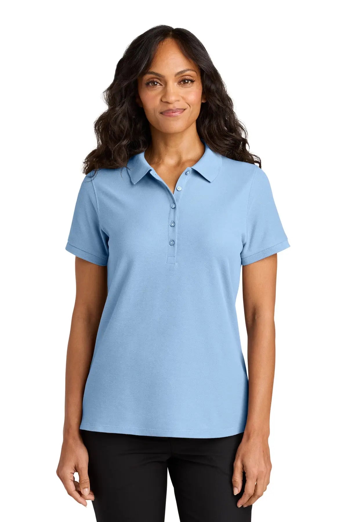 Port Authority Lk200 Women’s Wearever Signature Pique Polo - Cloud Blue - Ladies Xs