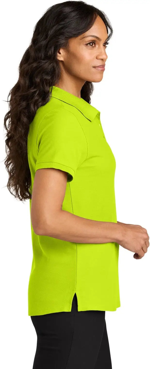 Port Authority Lk200 Women’s Wearever Signature Pique Polo - Neon Yellow
