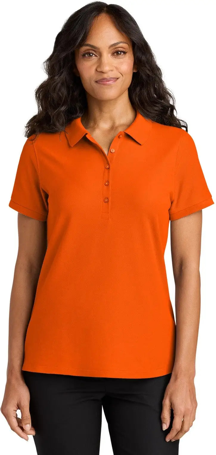 Port Authority Lk200 Women’s Wearever Signature Pique Polo - Neon Orange - Ladies Xs