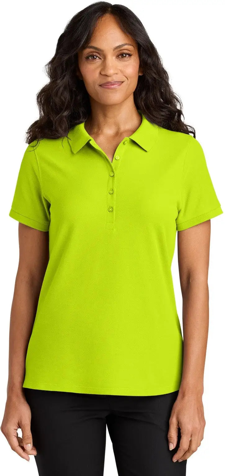 Port Authority Lk200 Women’s Wearever Signature Pique Polo - Neon Yellow - Ladies Xs