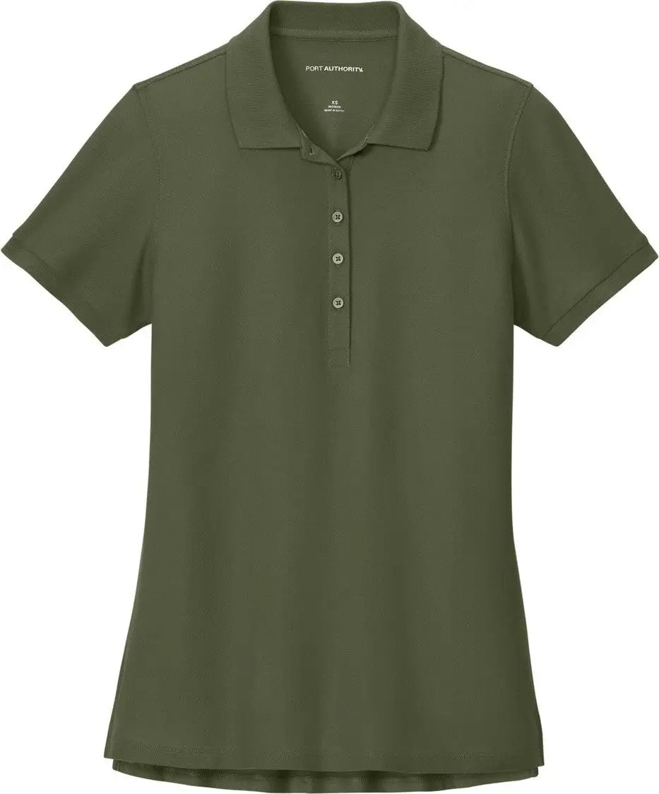 Port Authority Lk200 Women’s Wearever Signature Pique Polo - Olive Drab Green