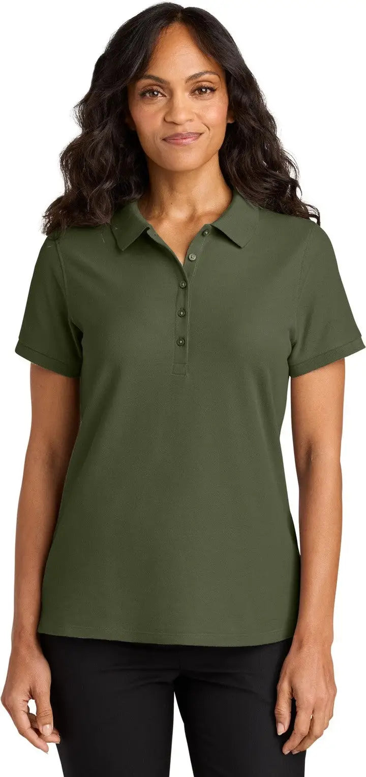 Port Authority Lk200 Women’s Wearever Signature Pique Polo - Olive Drab Green - Ladies Xs