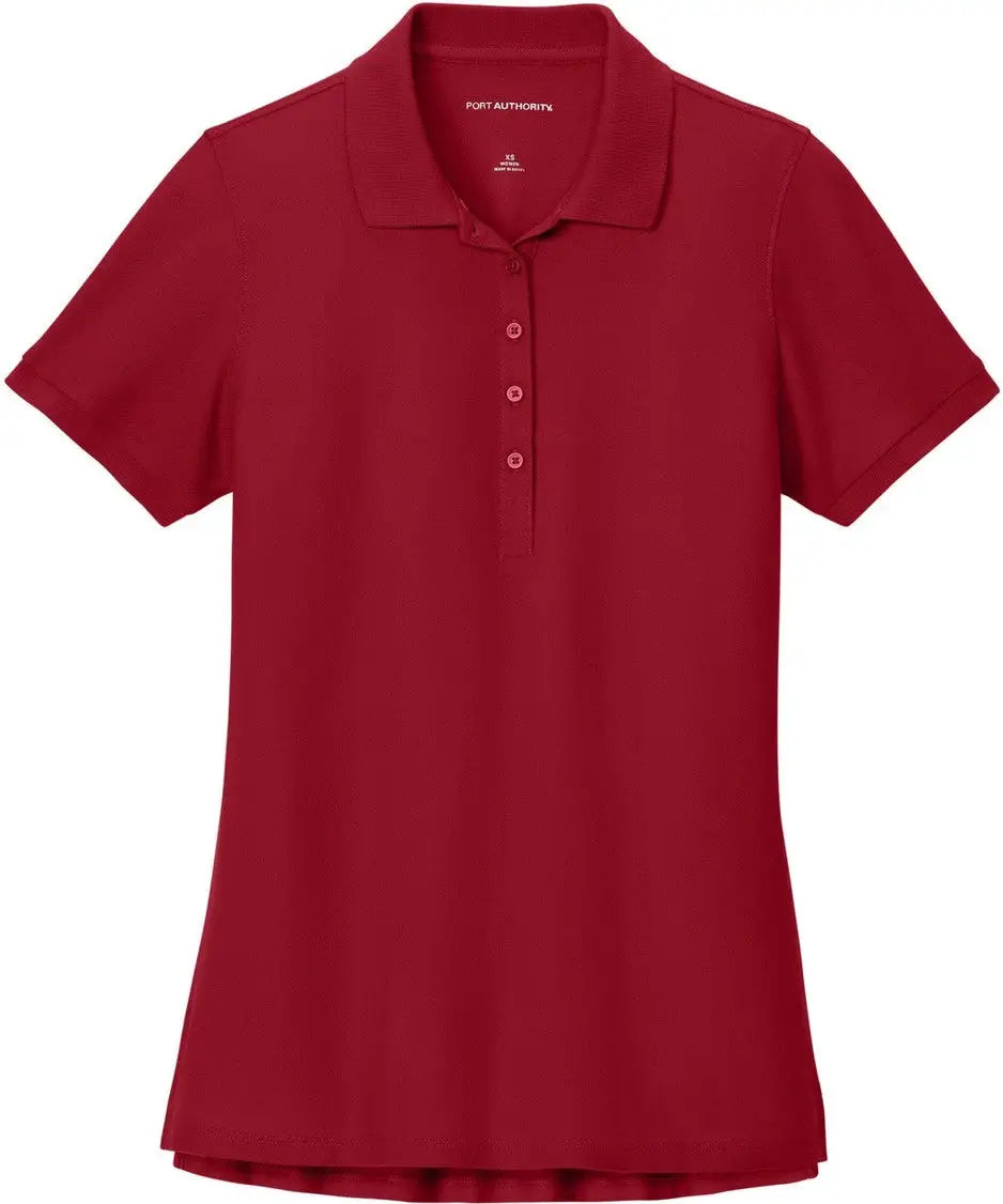 Port Authority Lk200 Women’s Wearever Signature Pique Polo - Rich Red