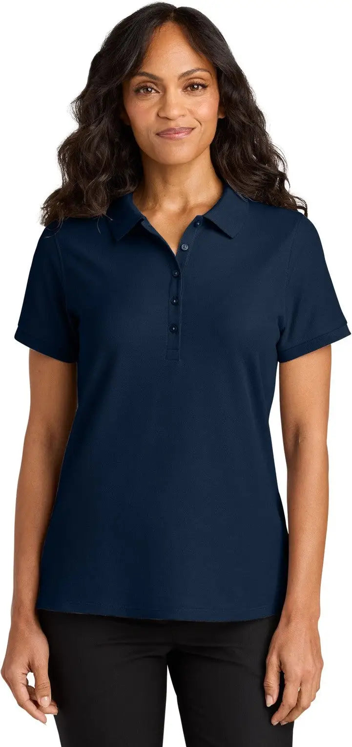 Port Authority Lk200 Women’s Wearever Signature Pique Polo - River Blue Navy - Ladies Xs