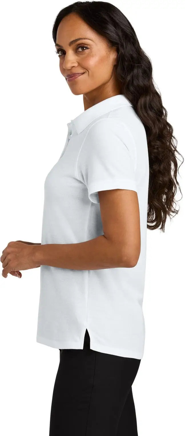 Port Authority Lk200 Women’s Wearever Signature Pique Polo - White