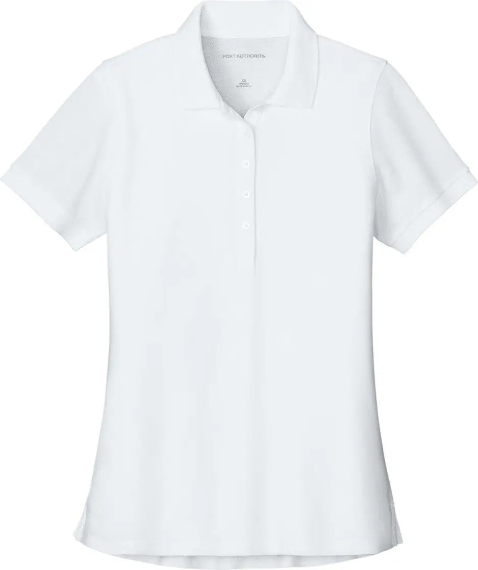 Port Authority Lk200 Women’s Wearever Signature Pique Polo - White