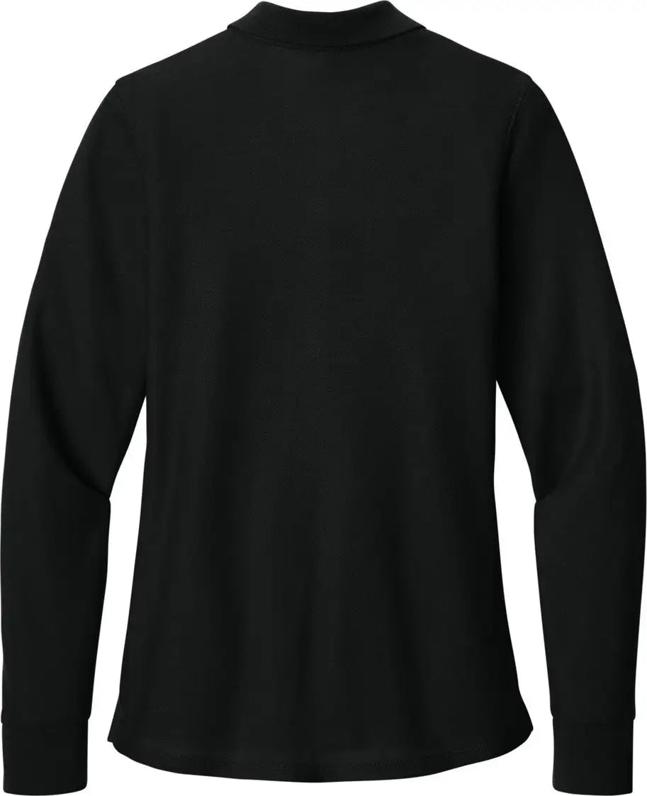 Port Authority Lk200ls Women’s Wearever Signature Pique Long Sleeve Polo - Deep Black
