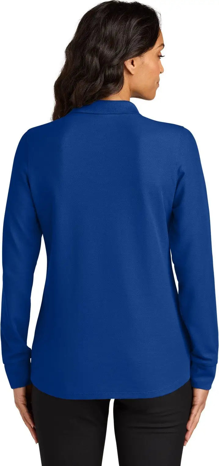 Port Authority Lk200ls Women’s Wearever Signature Pique Long Sleeve Polo - True Royal