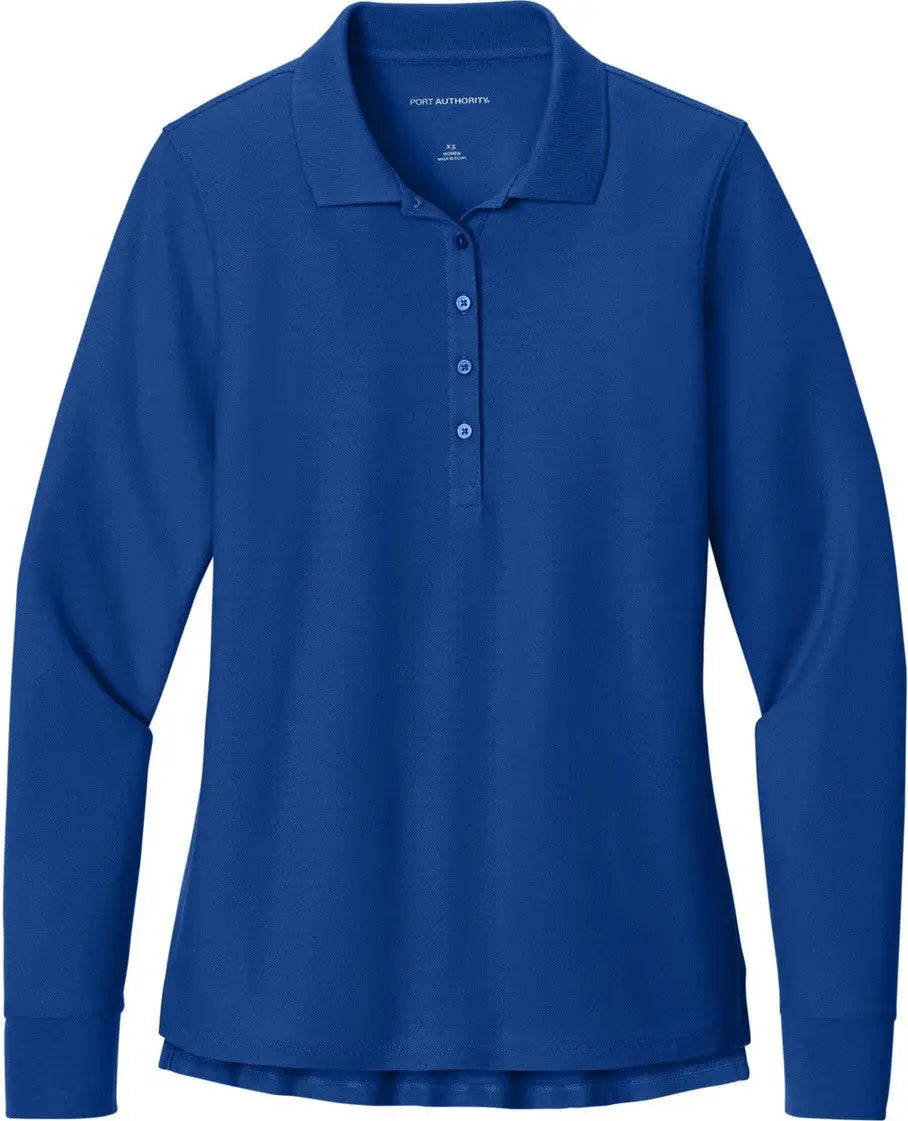 Port Authority Lk200ls Women’s Wearever Signature Pique Long Sleeve Polo - True Royal