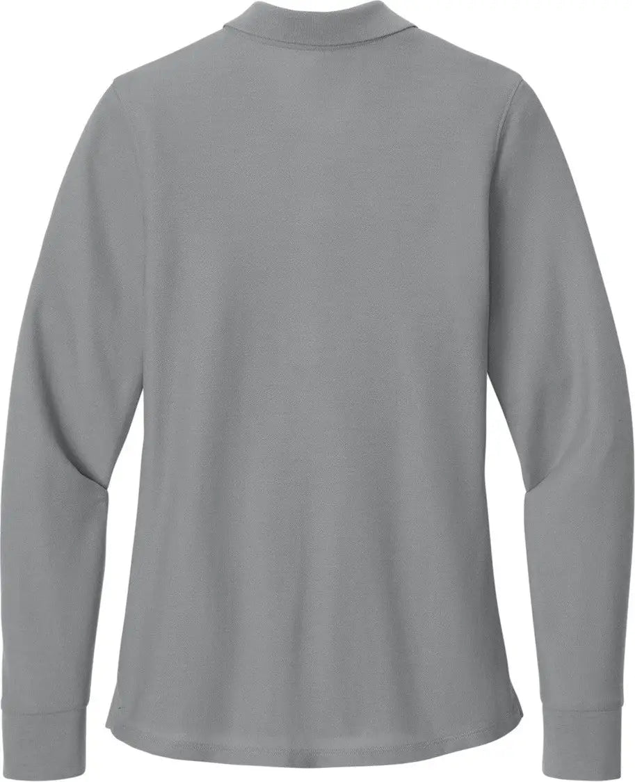 Port Authority Lk200ls Women’s Wearever Signature Pique Long Sleeve Polo - Gusty Gray