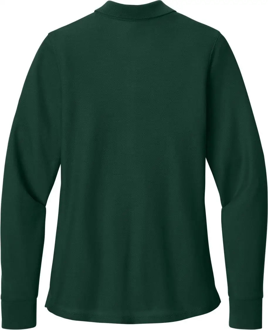 Port Authority Lk200ls Women’s Wearever Signature Pique Long Sleeve Polo - Dark Green