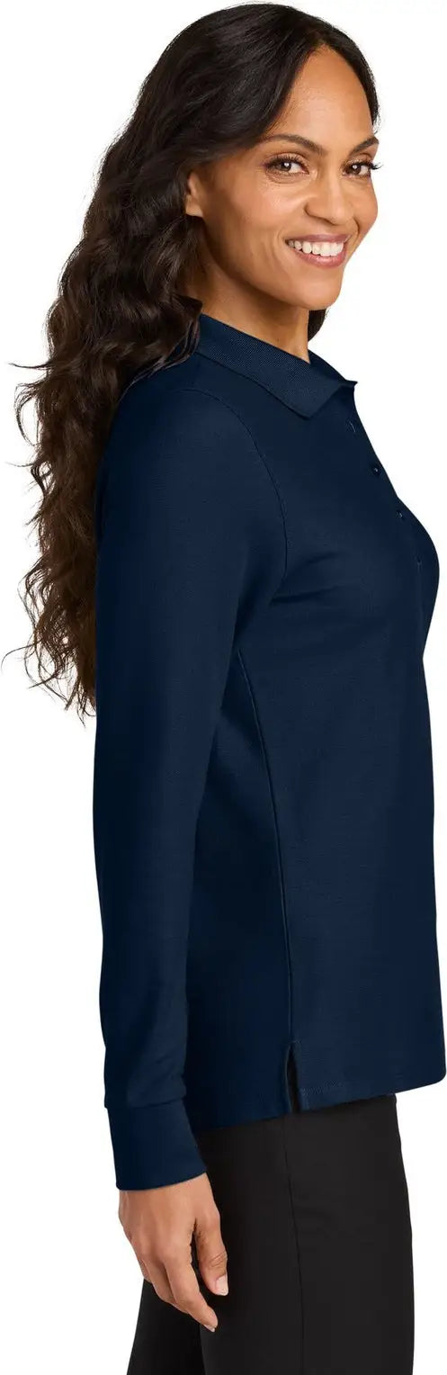 Port Authority Lk200ls Women’s Wearever Signature Pique Long Sleeve Polo - River Blue Navy