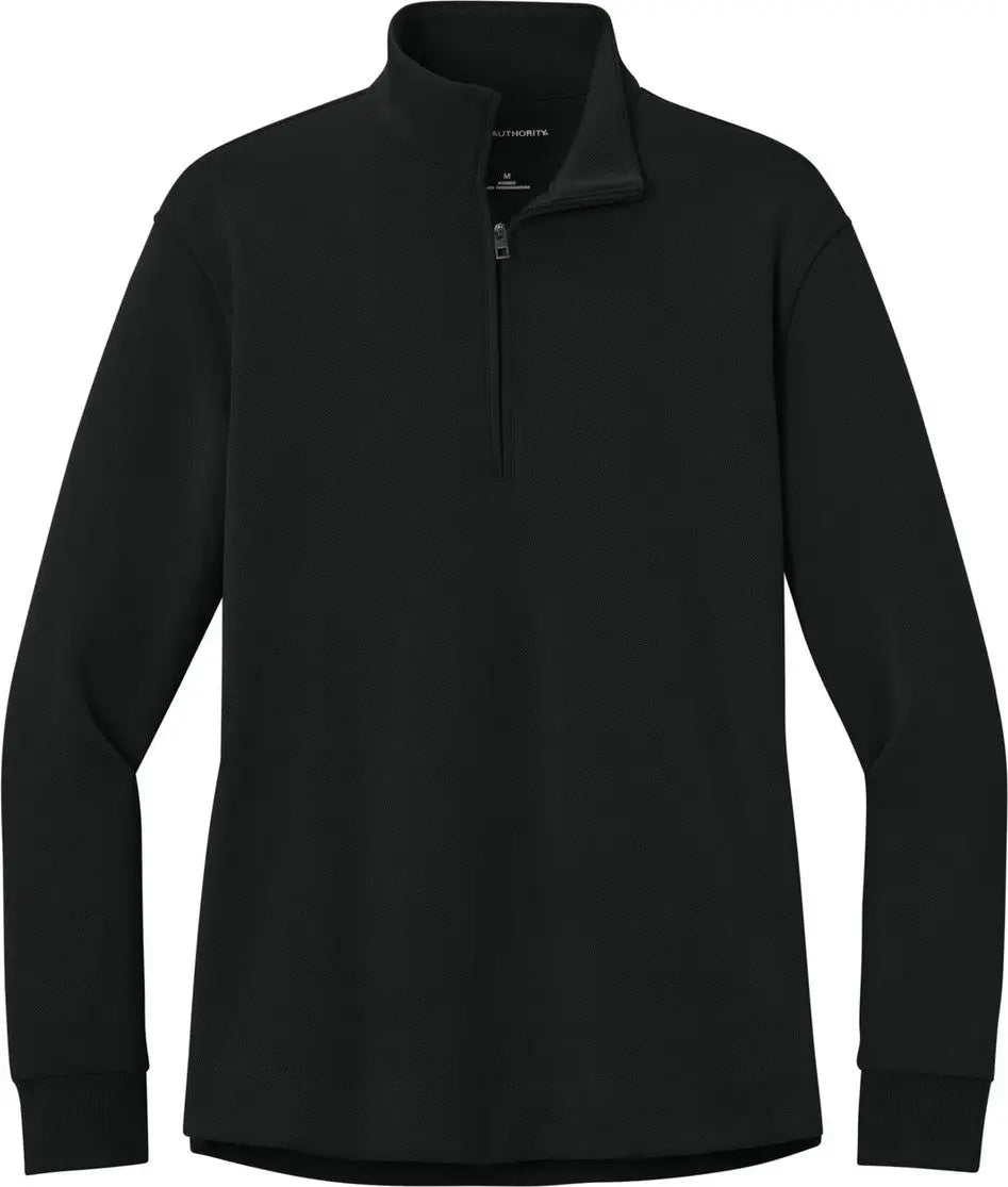 Port Authority Lk210 Women’s Wearever Signature Double Pique 1/4-zip - Deep Black