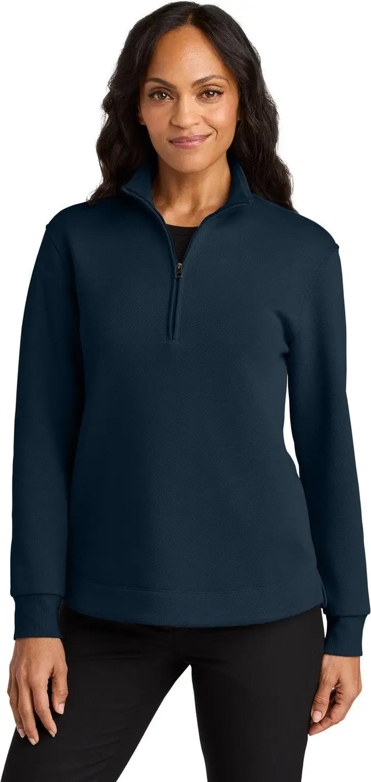 Port Authority Lk210 Women’s Wearever Signature Double Pique 1/4-zip - River Blue Navy - Ladies Xs