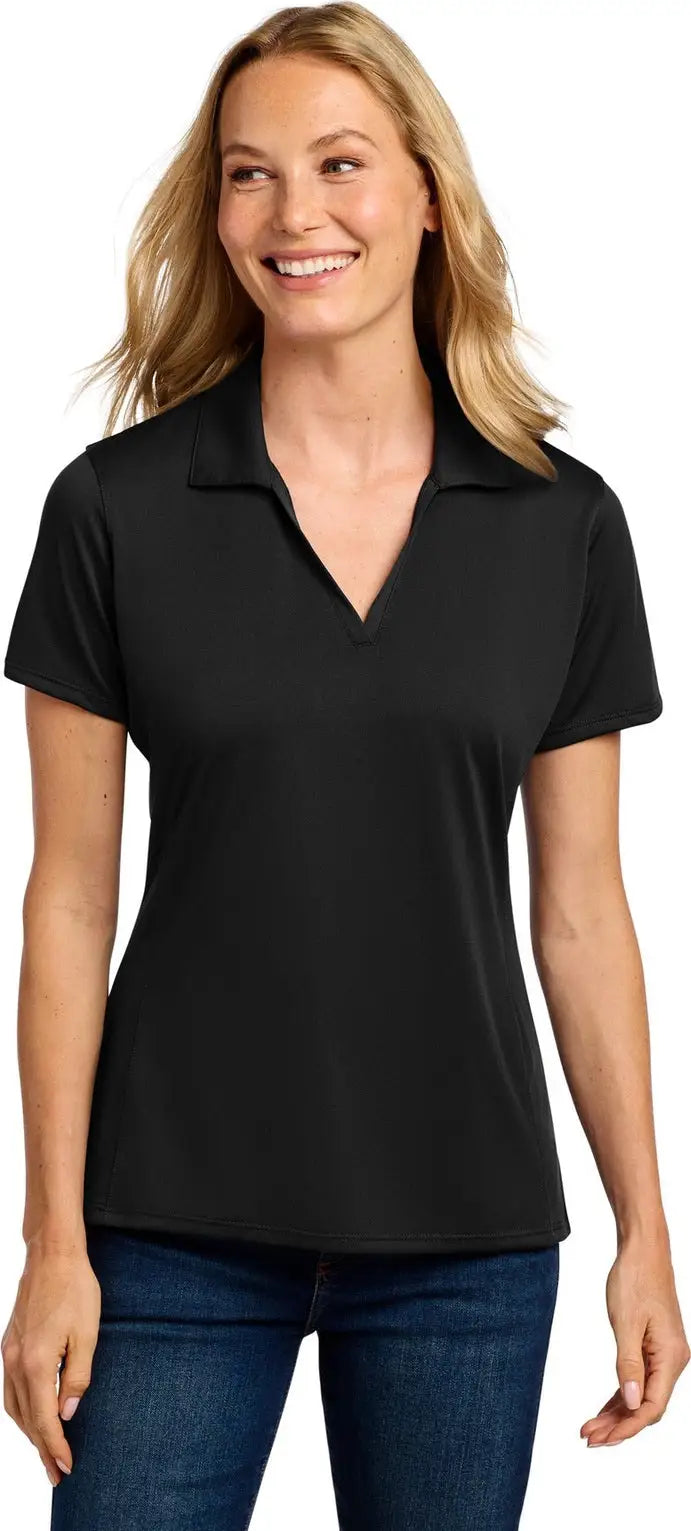 Port Authority Lk398 Women’s Performance Staff Polo - Black - Ladies Xs