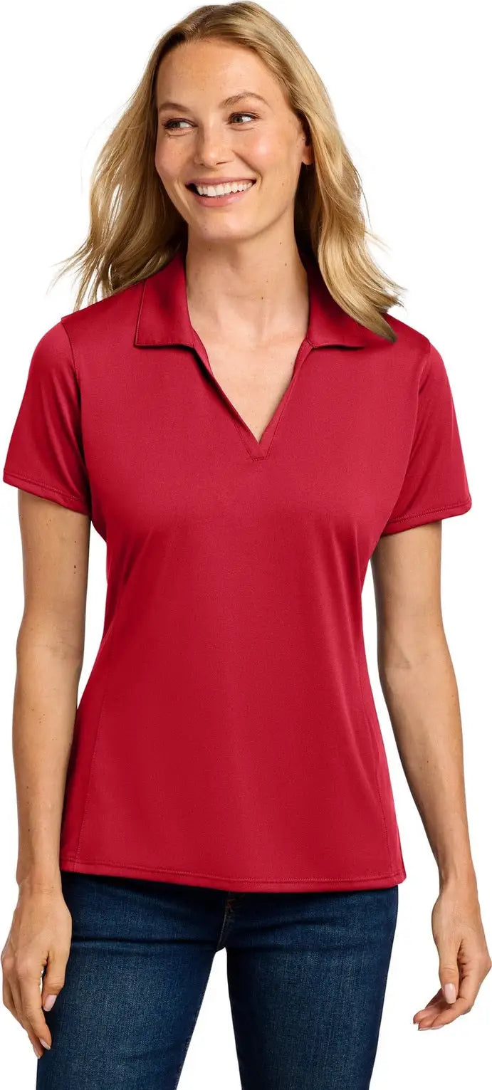 Port Authority Lk398 Women’s Performance Staff Polo - Engine Red - Ladies Xs