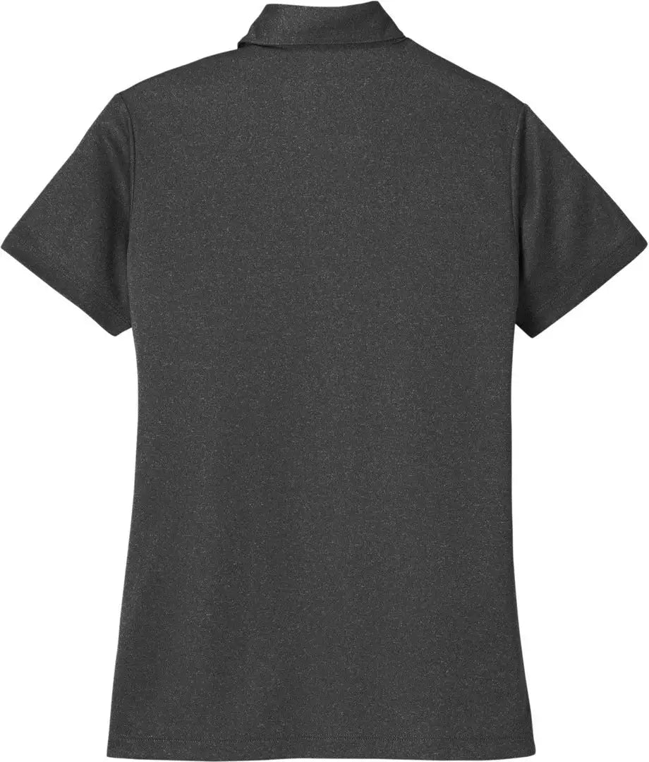 Port Authority Lk542 Women’s Heathered Silk Touch Performance Polo - Black Heather