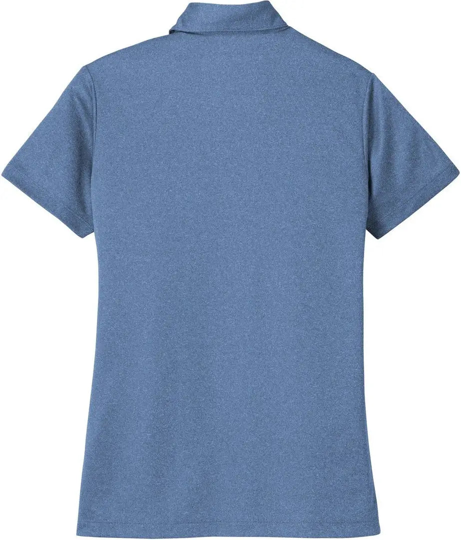 Port Authority Lk542 Women’s Heathered Silk Touch Performance Polo - Moonlight Blue Heather