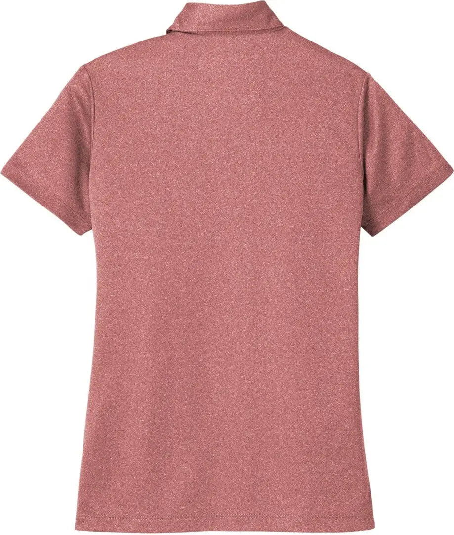 Port Authority Lk542 Women’s Heathered Silk Touch Performance Polo - Garnet Heather