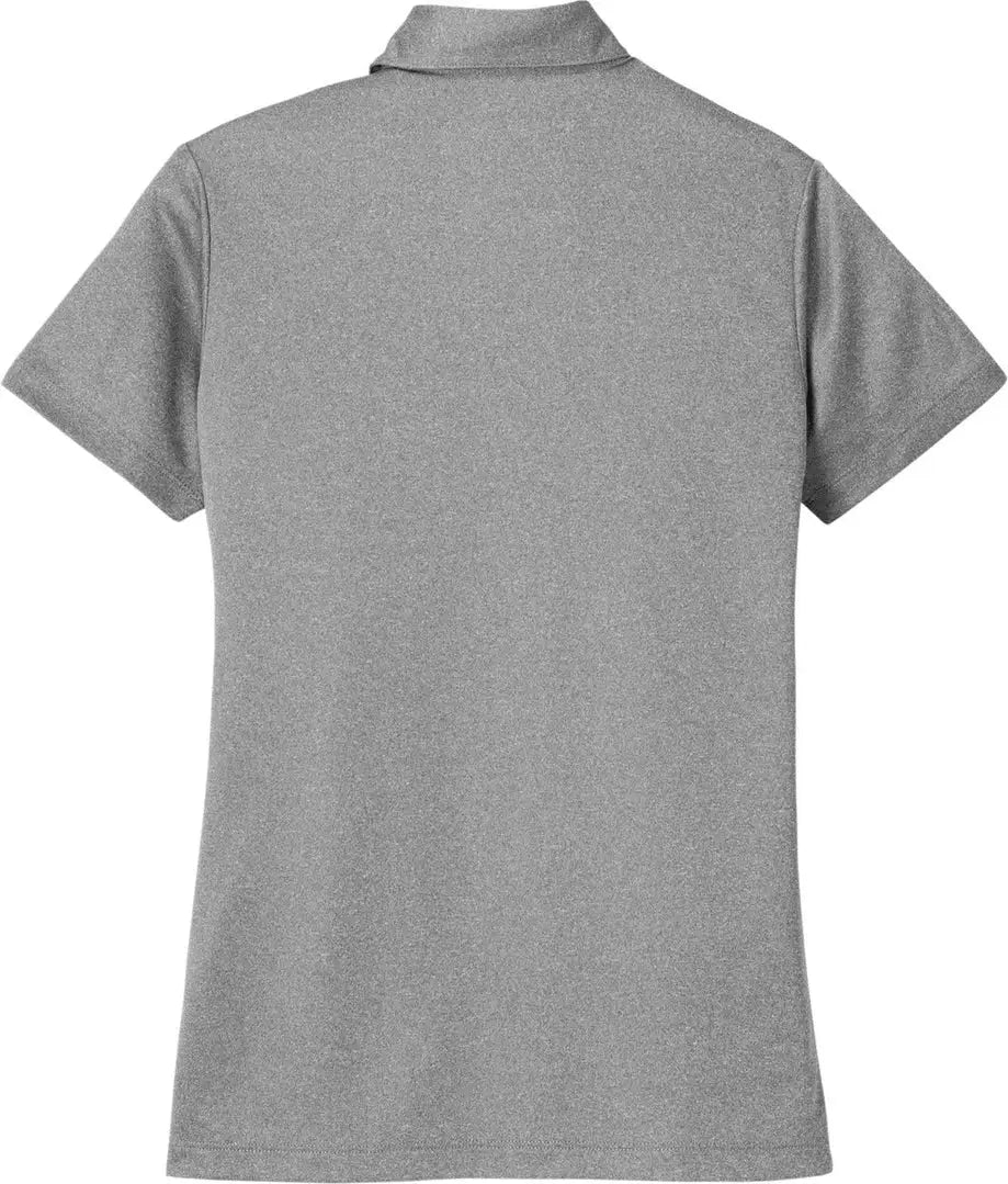 Port Authority Lk542 Women’s Heathered Silk Touch Performance Polo - Shadow Gray Heather - Ladies Xs