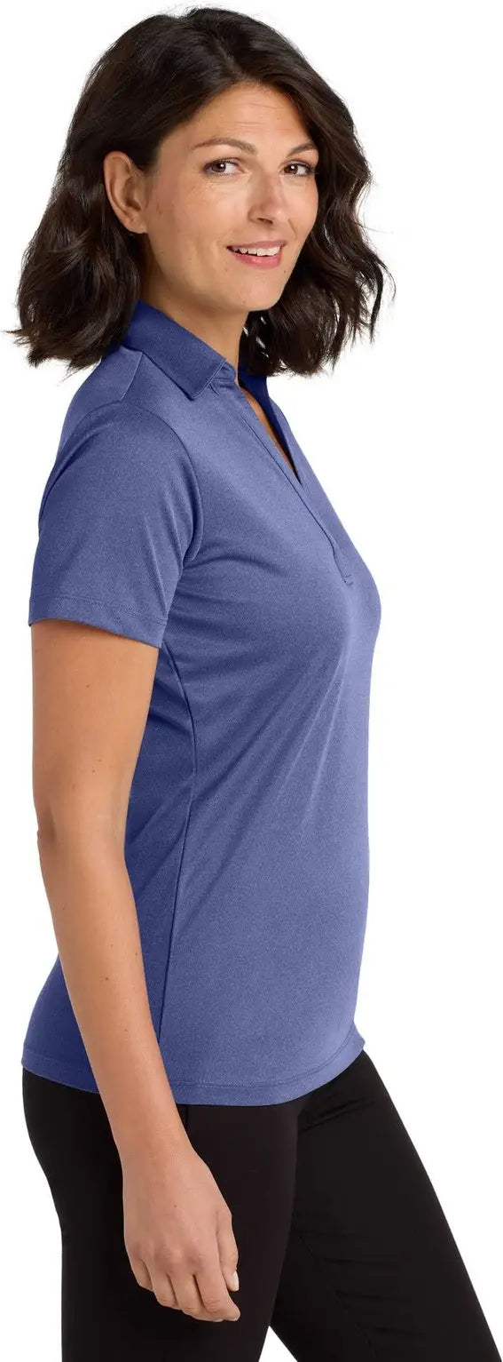 Port Authority Lk542 Women’s Heathered Silk Touch Performance Polo - Royal Heather