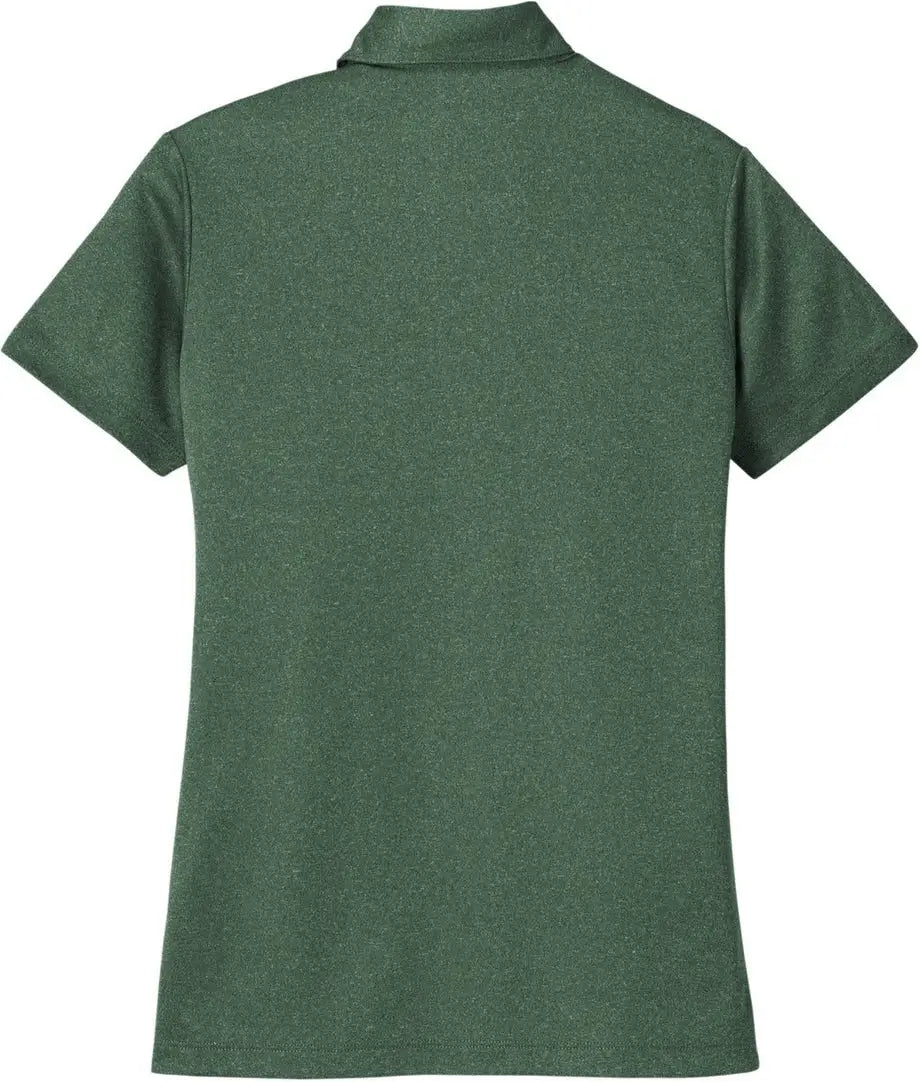 Port Authority Lk542 Women’s Heathered Silk Touch Performance Polo - Green Glen Heather