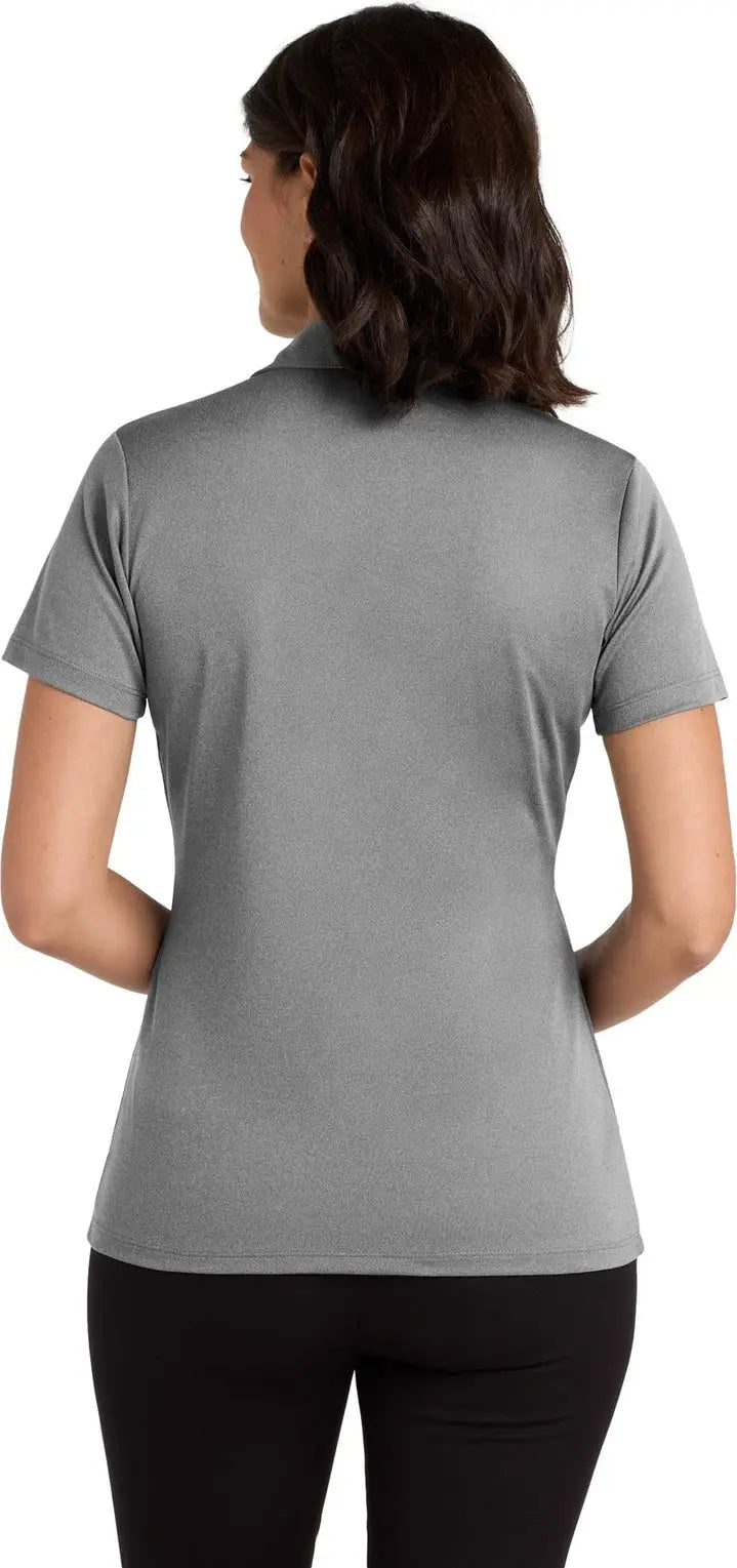 Port Authority Lk542 Women’s Heathered Silk Touch Performance Polo - Shadow Gray Heather